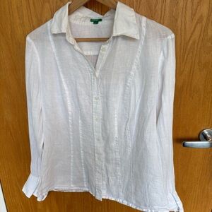 United Colors Of Benetton White Linen Shirt